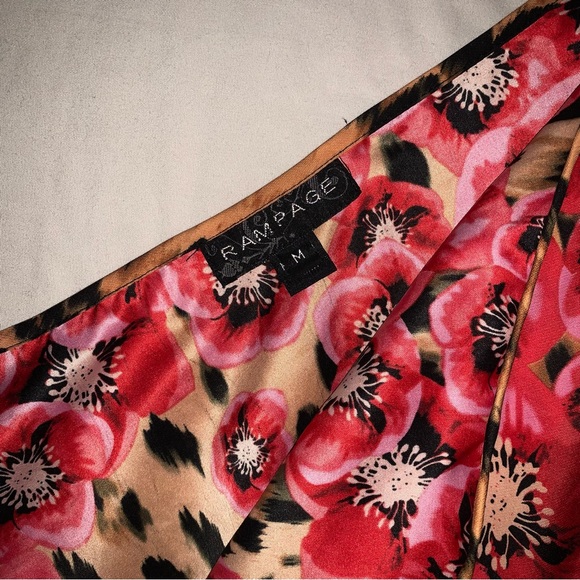 🆕 Sexy One Shoulder Floral Leopard Animal Print Women’s Blouse Medium Shirt Top - Picture 5 of 8